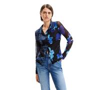 Desigual TS_News Blouse, Bleu, XL Femme