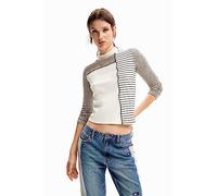 Desigual TS_patchito T-Shirt, Blanc, XL Femme