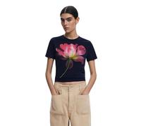 Desigual TS_Plata T-Shirt, Bleu, XL Femmes
