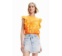 Desigual TS_shalma 7029 T-Shirt, Orange, Taille L Femme