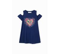 Desigual Vest_Bloom 5000 Bleu Marine Robe, 10 Ans Fille