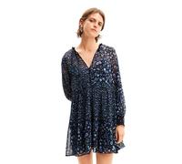 Desigual Vest_Duque Robe, Bleu, XL Femme