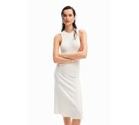 Desigual Vest_filadelfia Robe, Blanc, Taille S Femme