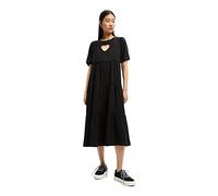Desigual Vest_Flora, 2000 Black Robe décontractée, Noir, X-Small Femme