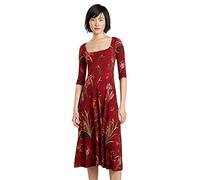 Desigual Vest_Flowers Robe décontractée, Rouge, X-Small Femme