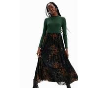 Desigual Vest_Lena Robe, Vert, XS Femme