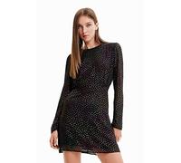 Desigual Vest_lensy 2000 Noir Robe décontractée, Taille L Femme