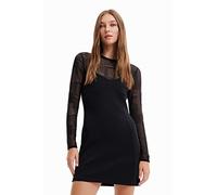 Desigual Vest_Night 2000 Black Robe décontractée, Noir, M Femmes