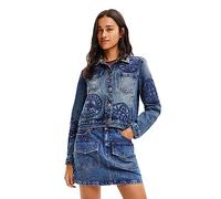 Desigual Veste de camionneur savanha en denim pour femme, bleu, M