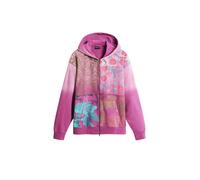 Desigual Veste de survêtement 'Floral' turquoise / olive / rose / magenta, Taille L