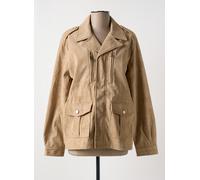 Desigual CHAQ_AMAR Veste en Cuir synthétique, Marron, Taille L Femme