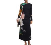 Desigual - Viscose Midi Dress - Femme - Robes - Noir - Taille: 36 FR