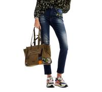 Desigual Pantalon Long en Denim pour Femme Jeans, Bleu, 38