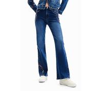 Desigual Denim_cordob Pantalon décontracté, Bleu, 36 Femme