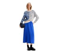 Desigual Woman Flat Knit Thick Gauge Pullover Sweat-Shirt, Bleu, Taille S Femme