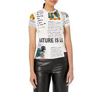 Desigual Woman Knit T-Shirt Short Sleeve, Blanc, M Femme