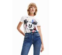 Desigual TS_Mickey Crash T-Shirt, Blanc, X-Small Femmes