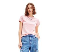 Desigual Woman Knit T-Shirt Short Sleeve, Rouge, Taille S Femmes
