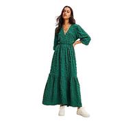 Desigual Woman Woven Dress Long Sleeve Robe, Vert, Taille M Femme