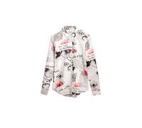 Desigual T- Shirt tissé à Manches Longues pour Femme Blouse, Blanc, Taille