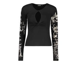 Desigual - Zagreb Sweater - Femme - Tops - Noir - Taille: 38 FR