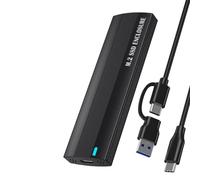 Desikixudy 1 de boîtiers M.2 pour disque dur SATA SSD Solid State vers USB Alliage d'aluminium Noir