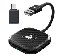 Desikixudy Dongle Automatique Android Filaire vers sans, Adaptateur Automatique Android sans, Plug Play 5G BT USB Car AI Box Facile à Utiliser en Fibre de Noir