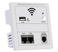 Desikixudy Panneau sans AP Répéteur 300 Mbps Extension WiFi Routeur mural POE, Point d'accès WiFi avec recharge USB POE 48 V Facile à installer Facile à utiliser