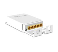 Desikixudy Répéteur PoE étanche pour extérieur IP55 5 ports 1000 Mbps 1 à 4 commutateurs de réseau Extendeur PoE pour caméras IP