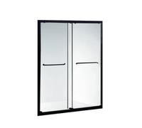 Desineo Portes coulissantes 140 x 190 pour Douche et hammam Verre trempé SECURIT 6mm Structure Aluminium et poignée INOX