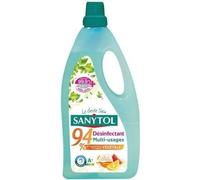 Sanytol Désinfectant Nettoyant Multi-usages 94% d'origine végétale aux huiles essentielles Agrumes - Flacon 1 L
