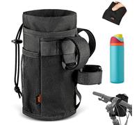 Desing Wish 12-24oz Porte Gourde Velo sans Vis Bidon Porte Velo avec Poche en Maille Porte Gourde VTT pour Bouteille Vélo Guidon Poussette Porte Gourde Scooters Fauteuil Roulant Randonnée Accessoires