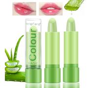 Desing Wish 2 Pièces Lot Rouge a Levre Magique Change de Couleur Aloe Vera Rouge a Levre Mat Longue Tenue Jelly Lipstick Baume a Levre Teinté Brillant à Lèvres Rose Maquillage Cadeau Femme Filles