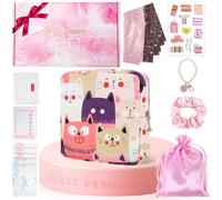 Desing Wish 21 Pièces Kit Premieres Regles Jeune Fille Pochette Serviette Hygiénique Mini Tampons Trousse Rangement Sac Maquillage Petite Pochette Toilette Voyage Fille Cadeau Anniversaire Noël