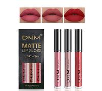 Desing Wish 3 Pièces Lot Rouge a Levre Mat Longue Tenue Rouge a Levre Nude Rose Rouges à Lèvres Sans Transfert Brillant à Lèvres Rouge Gloss Lipstick Kit Coffret Cadeau Maquillage Femme Filles