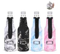 Desing Wish 4 Pièces 12oz 330ml Refroidisseur de Boissons Bières Manchon Refroidisseur de Bouteille de Vin Isolant Néoprène Glaciere Bouteille Réutilisables Can Sleeve pour Anniversaire Fête Activités