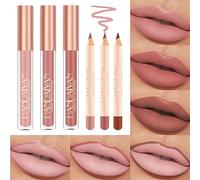 Desing Wish 6 Couleurs Lot Rouge a Levre Mat Longue Tenue Nude Liquides Rouge a Levre Sans Transfert Coffret Brillant Rouges à Lèvres Rouge Gloss Repulpant Levres Lipstick Kit Maquillage Femme Cadeau