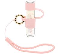 Desing Wish Porte Baume à Lèvres en Silicone avec Capuchon Elastiques Porte Rouge à Lèvres Portable Porte-clé avec Anneau de Clé et Dragonne Supports de Baume à Lèvres pour Femmes Enfants/Ecole/Voyage