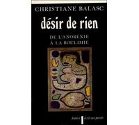 Désir de rien - De l'anorexie à la boulimie - Christiane Balasc - Aubier - Livre