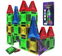 Desire Deluxe Micro Blocs Magnétiques - Jouet de Construction STEM Éducatif Format Voyage pour Enfants, Jouet Sensoriel Montessori Magnétique pour Garçons et Filles 3+ Ans (18 pièces - Multicolore)