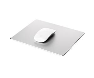 Desire2 Gaming Mouse Pad Mat with Non Slip Rubber Base & Frosted Surface for Apple Macbook iMac Computer and Laptops - Aluminium Silver