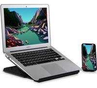 DESIRE2 Support pour ordinateur portable 2 en 1, noir, rotatif à 360°, avec support mobile