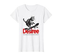 DESIREE - Joli nom de fille avec un chat & un skateboard T-Shirt