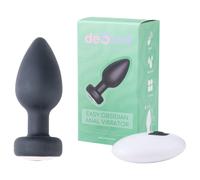 Desirel Easy Obsidian - plug anal vibrant sans fil rechargeable - silicone noir