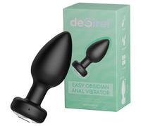 Desirel Easy Obsidienne - vibromasseur anal à batterie et radio (noir)