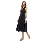 Desires Diddi Robe Midi Sans Manches à Col en V de Printemps Élégante pour Femme en Noir Taille M