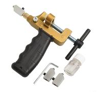 Desiumite 2 lames, 1 carreau et outil de coupe pour carreaux de verre, miroirs, revêtements de sol, alliage d'acier dans la coupe de poignée bien conçue de 180 mm (7) jaune/noir