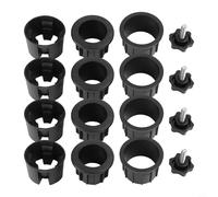 Desiumite Accessoires robustes pour fixation de parasol d'extérieur, housse à œillets de rechange avec trous de 38 mm/48 mm, plastique HDPE et acier inoxydable (16 pièces)