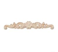 Desiumite Applique en bois sculpté pour décoration de maison et de meubles, moulures en bois non peintes à faire soi-même avec bordure sculptée de style européen, planche à fleurs décorative pour