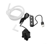Desiumite Aquarium Fonctionnement Silencieux Débit Variable 120 L/h Avec Interrupteur de Commande et Indicateur Bleu USB Mini Eau pour Maison Roche et Fontaine (B)